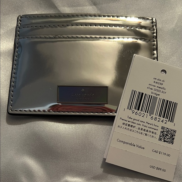 Kate spade Silver Card Holder with tags - Picture 7 of 9